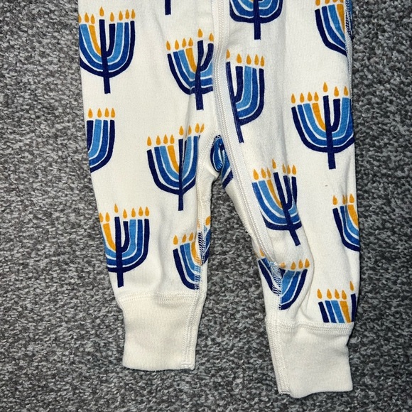 Hanna Andersson Baby Zip Sleeper Menorah One Piece 0-3 months - Picture 5 of 12